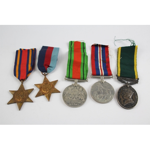 294 - WW2 Burma Star GV.1 Territorial Medal Group Territorial Named 925134 Gnr J.J.