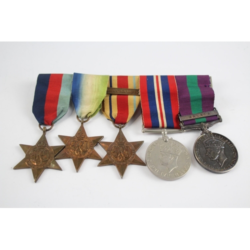 296 - WW2 - GV.1 Mounted Medal Group To Flt Lt G.W Christie R.A.F Inc Atlantic Star