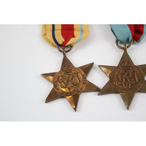 297 - WW2 - GV.1 Army Long Service Medal Group Inc Africa & Italy Stars Etc