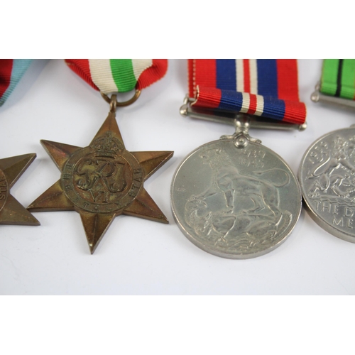 297 - WW2 - GV.1 Army Long Service Medal Group Inc Africa & Italy Stars Etc