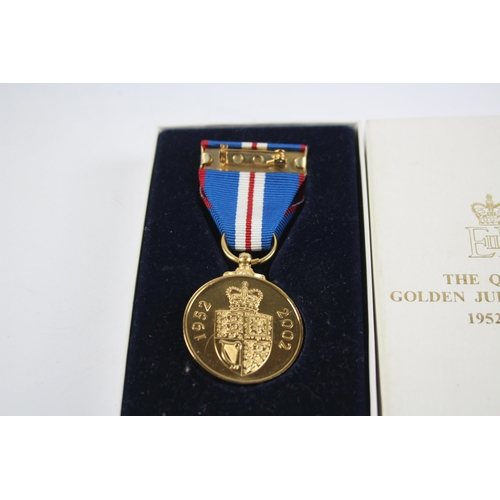 302 - Boxed ER.II Queens Golden Jubilee Medal With C.O.A