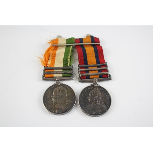 306 - Boer War Medal Pair. Q.S.A + K.S.A Named. 2435 Pte R Thompson. Scots Guards