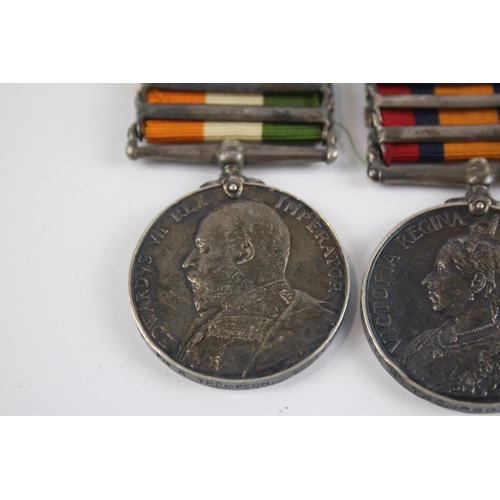 306 - Boer War Medal Pair. Q.S.A + K.S.A Named. 2435 Pte R Thompson. Scots Guards