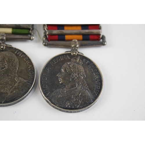 306 - Boer War Medal Pair. Q.S.A + K.S.A Named. 2435 Pte R Thompson. Scots Guards