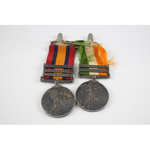 306 - Boer War Medal Pair. Q.S.A + K.S.A Named. 2435 Pte R Thompson. Scots Guards