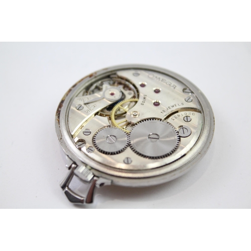 309 - OMEGA Vintage Slimline Open Face POCKET WATCH Hand-wind WORKING