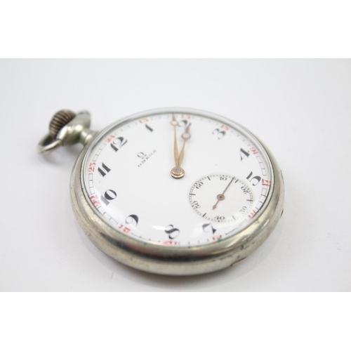 310 - OMEGA Gent's Vintage Open Face POCKET WATCH Hand-wind WORKING