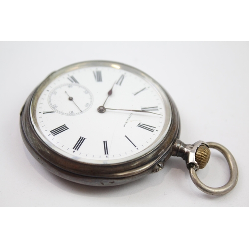 316 - LONGINES STERLING SILVER Men's Vintage Open Face POCKET WATCH Hand-Wind WORKING