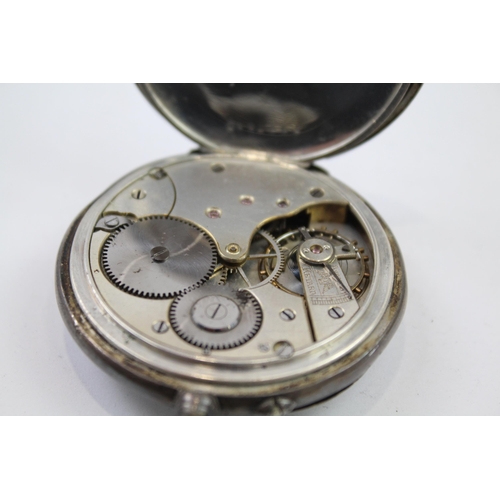 316 - LONGINES STERLING SILVER Men's Vintage Open Face POCKET WATCH Hand-Wind WORKING