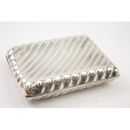 321 - Antique Hallmarked 1913 Sheffield Sterling Silver Cigarette Case (97g)