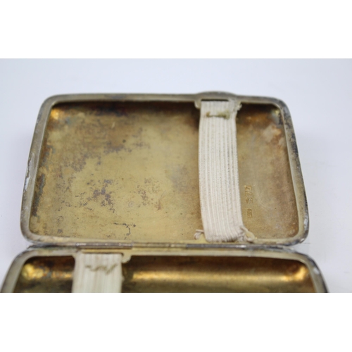 324 - Antique Hallmarked 1918 Chester Sterling Silver Cigarette Case (95g)