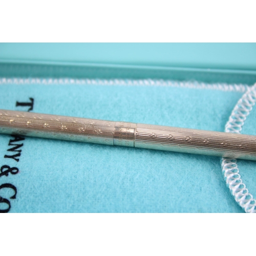 341 - Tiffany & Co. Stamped .925 Sterling Silver Ballpoint Pen Biro WRITING Boxed 14g