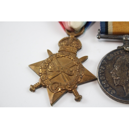 425 - WW1 Mounted 1914-15 Star Trio.  Named 1007 Gnr W.J. Burgess R.F.A - R.A