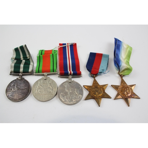 427 - WW2 Navy Long Service Medal Group including Atlantic Star etc, Long Service Named 7360 C.W.S Floyd S... 