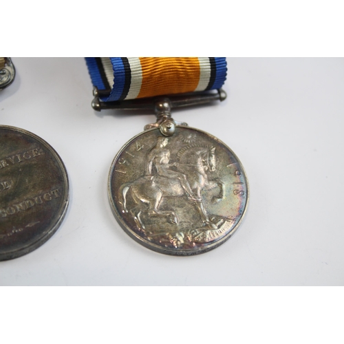 429 - 2 x WW1 GV Medals including War Medal and GV Long Service.  Long Service Named 22724 Sgt W. Watts R.... 