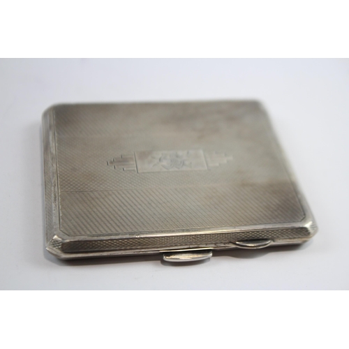 430 - Vintage Hallmarked 1938 Birmingham STERLING SILVER Cigarette Case 92g