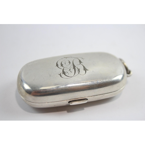 435 - Antique Hallmarked 1908 Birmingham STERLING SILVER Sovereign Case 37g