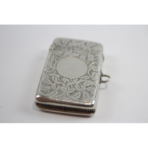 436 - Antique Victorian Hallmarked 1893 Birmingham STERLING SILVER Vesta Case 25g