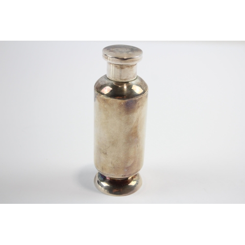 438 - Antique Hallmarked 1915 London STERLING SILVER Flask 85g