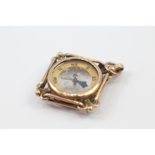 45 - 9ct Gold Antique Compass Pendant (6g)