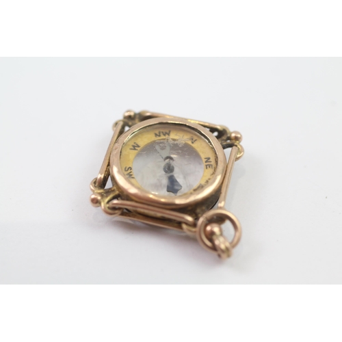 45 - 9ct Gold Antique Compass Pendant (6g)