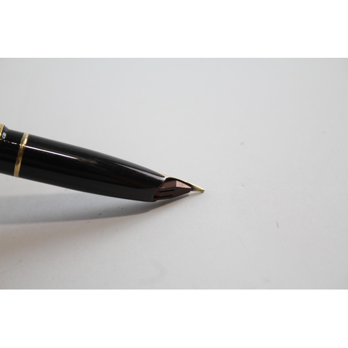 459 - Vintage SHEAFFER Targa Gold Plated FOUNTAIN PEN w/ 14ct Gold Nib WRITING