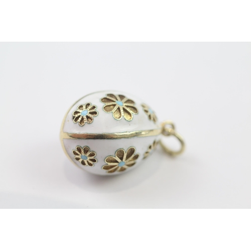 65 - 9ct Gold Enamelled Egg Pendant (8.4g)