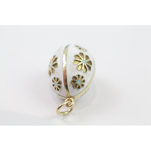 65 - 9ct Gold Enamelled Egg Pendant (8.4g)