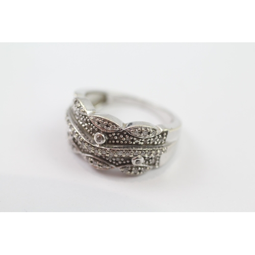 84 - 9ct White Gold Diamond Dress Ring (6.2g) Size  O