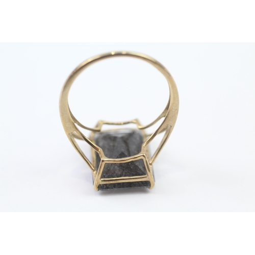 97 - 9ct Gold Tourmaline Quartz Single Stone Cocktail Ring (3.6g) Size  S