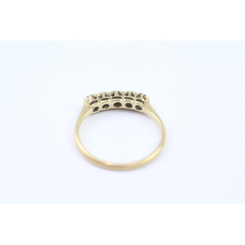 118 - 18ct Gold Antique Diamond Set Five Stone Ring (2g) Size  O