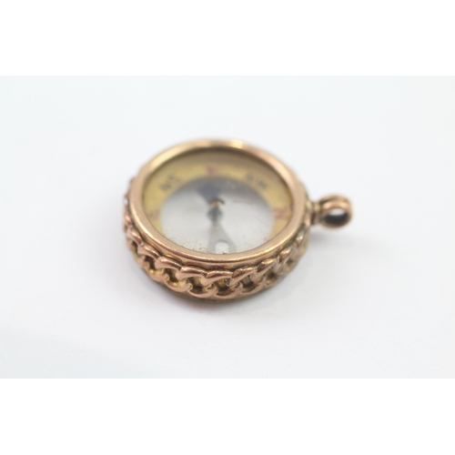 12 - 9ct Gold Antique Compass Fob (6.3g)