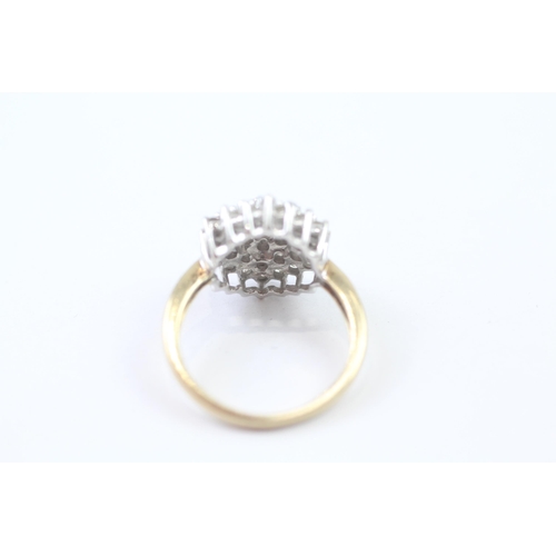 148 - 9ct Gold Diamond Cluster Dress Ring (3.8g) Size  N