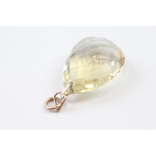 162 - 9ct gold bail citrine pendant (11.6g)