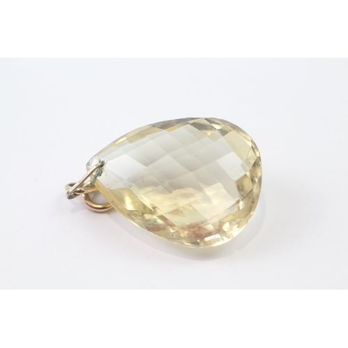 162 - 9ct gold bail citrine pendant (11.6g)