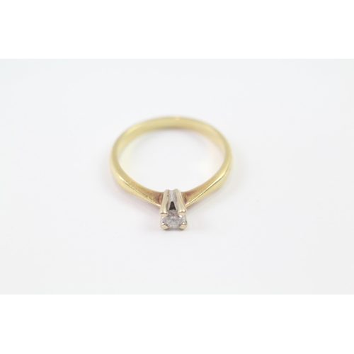 172 - 18ct gold diamond solitaire ring (3.1g) Size  N 1/2