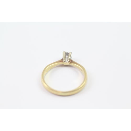 172 - 18ct gold diamond solitaire ring (3.1g) Size  N 1/2