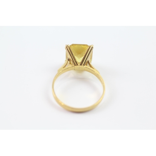 176 - 20ct gold yellow paste dress ring (4.6g) Size  O