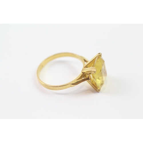 176 - 20ct gold yellow paste dress ring (4.6g) Size  O