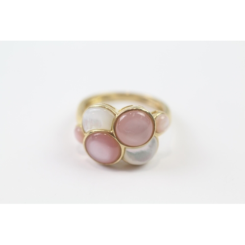 189 - 9ct gold mother of pearl dress ring (3.4g)