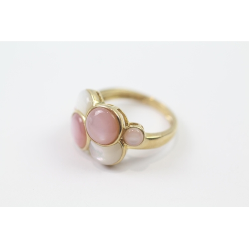 189 - 9ct gold mother of pearl dress ring (3.4g)