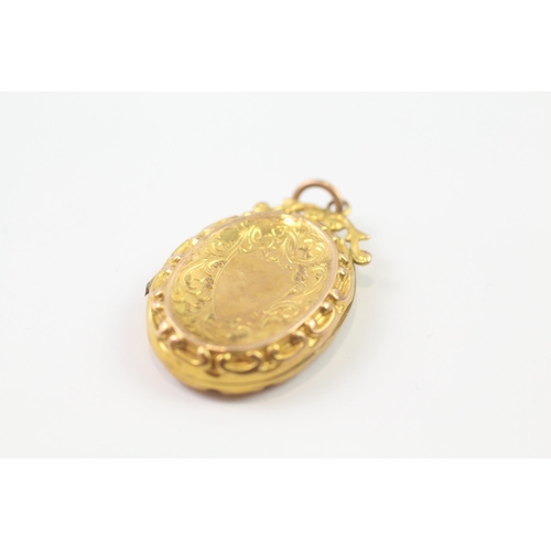 227 - 2x 9ct gold back & front antique lockets (8.1g)