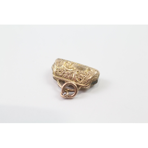 232 - 9ct gold vintage purse charm (1g)