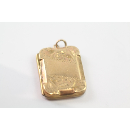 261 - 2x 9ct gold back & front antique lockets (7.7g)