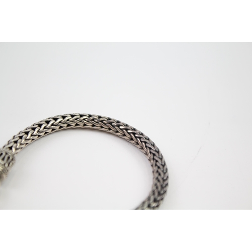 300 - Silver Suarti bangle and bracelet (71g)