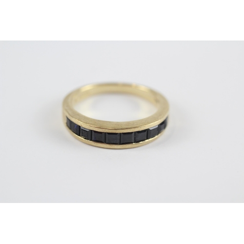 31 - 9ct Gold Sapphire Half Eternity Ring (3.8g) Size  O