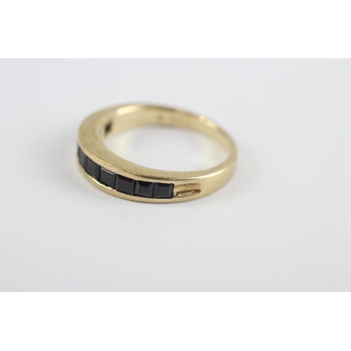 31 - 9ct Gold Sapphire Half Eternity Ring (3.8g) Size  O