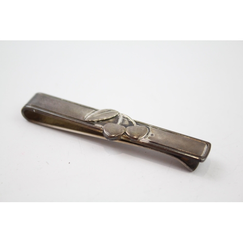 320 - Silver Cherry Herring tie slide by Danish maker Georg Jensen (13g)