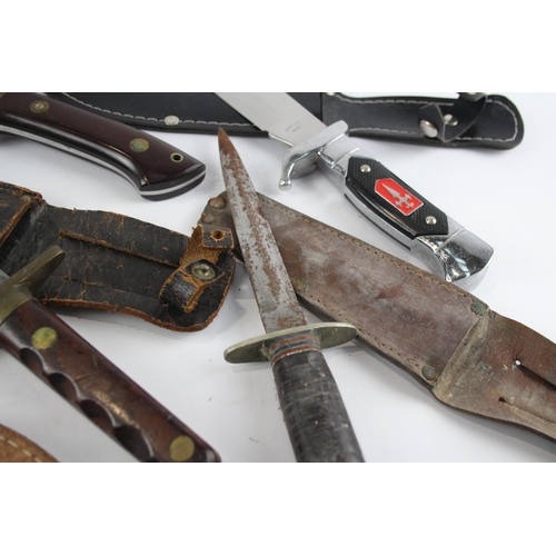 343 - 5 x Vintage Hunting / Survival KNIVES