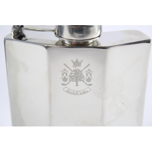 350 - Boxed ALFRED DUNHILL Silver Plate Hip Flask